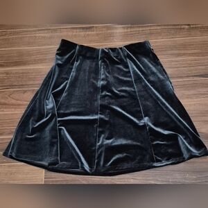GAP Black Velvet Skater Skirt